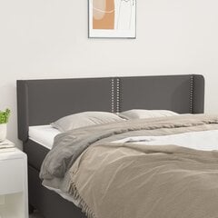 vidaXL voodipeats servadega, hall, 147x16x78/88 cm, kunstnahk hind ja info | Voodid | kaup24.ee