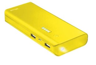 Varu toiteallikas Trust Primo Powerbank, 10000 mAh, 2 x USB, kollane hind ja info | Akupangad | kaup24.ee