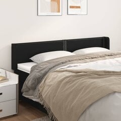 vidaXL voodipeats servadega, must, 183x16x78/88 cm, kunstnahk hind ja info | Voodid | kaup24.ee