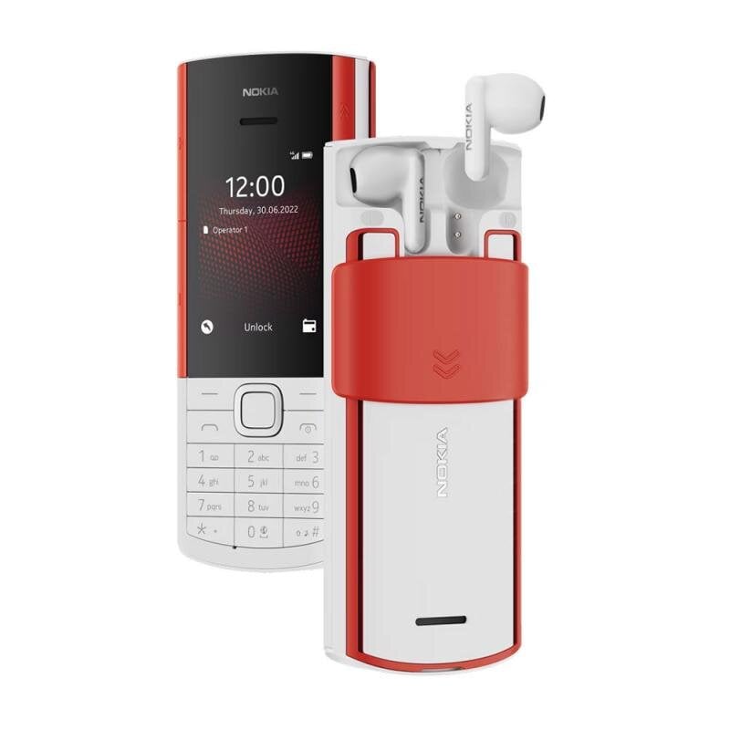 Nokia 5710 XA Dual SIM White/Red hind ja info | Telefonid | kaup24.ee