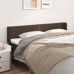 vidaXL voodipeats servadega, pruun, 203x16x78/88 cm, kunstnahk hind ja info | Voodid | kaup24.ee