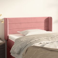 vidaXL voodipeats servadega, roosa, 93x16x78/88 cm, samet цена и информация | Кровати | kaup24.ee