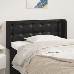 vidaXL voodipeats servadega, must, 83x16x78/88 cm, kunstnahk hind ja info | Voodid | kaup24.ee