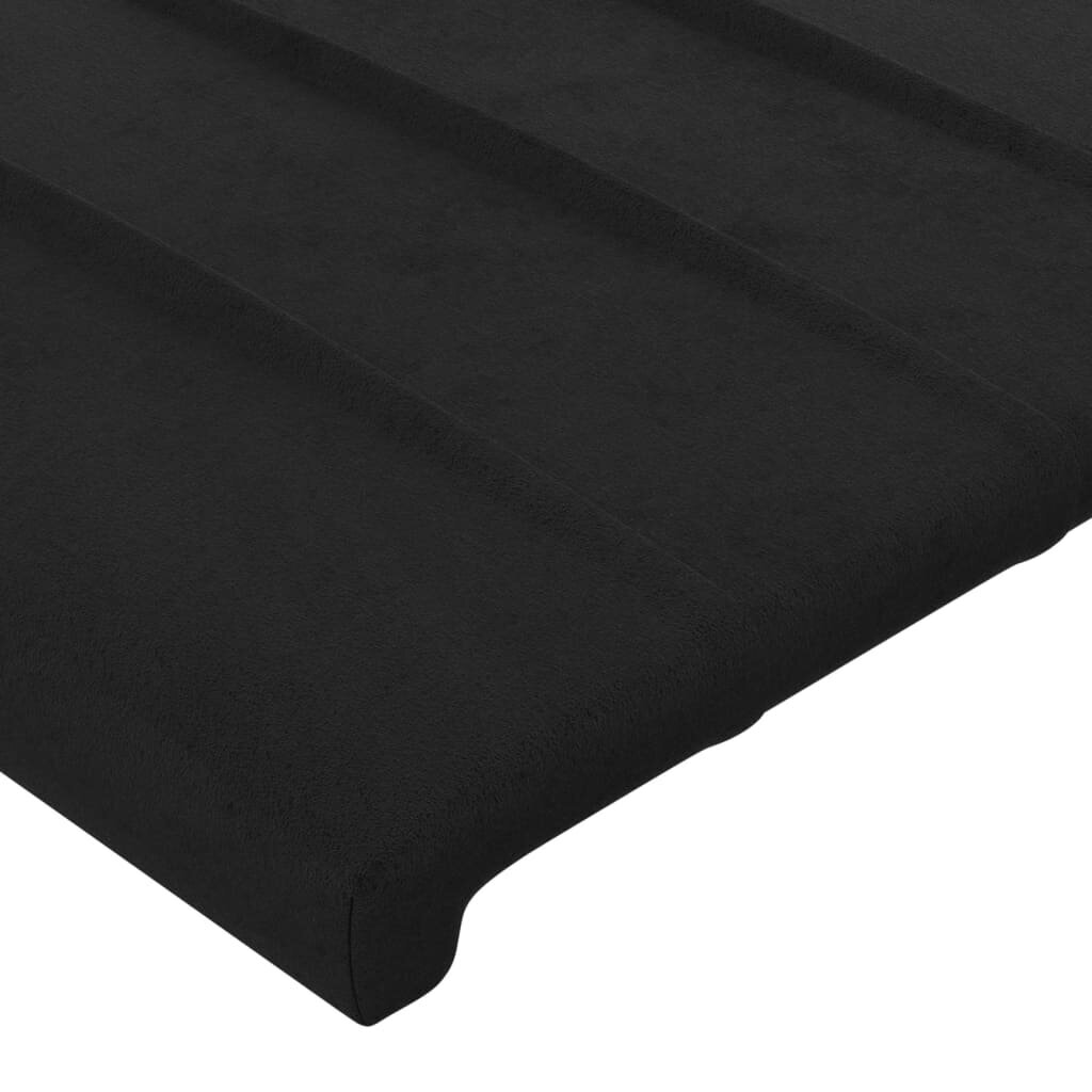 vidaXL voodipeats servadega, must, 93x16x78/88 cm, samet hind ja info | Voodid | kaup24.ee