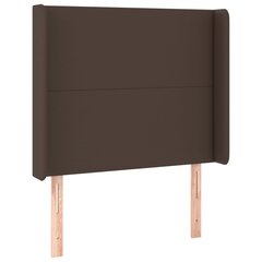 vidaXL voodipeats servadega, pruun, 83x16x118/128 cm, kunstnahk цена и информация | Кровати | kaup24.ee