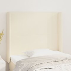 vidaXL voodipeats servadega, kreemjas, 93x16x118/128 cm, kunstnahk hind ja info | Voodid | kaup24.ee
