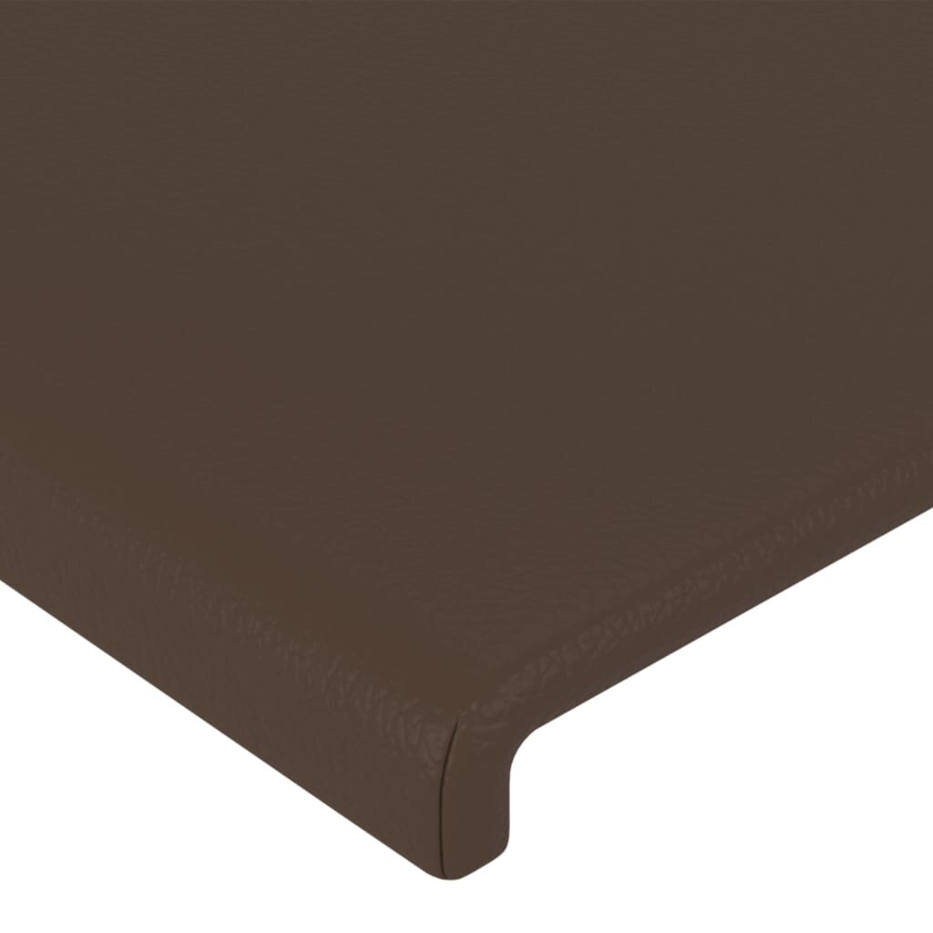 vidaXL voodipeats servadega, pruun, 147x16x118/128 cm, kunstnahk hind ja info | Voodid | kaup24.ee