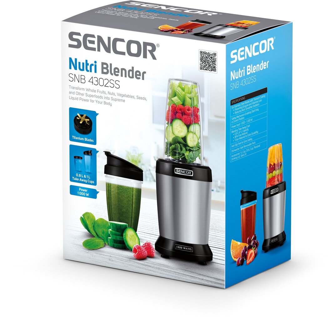 Sencor SNB 4302SS Nutriblender Titan цена и информация | Blenderid | kaup24.ee