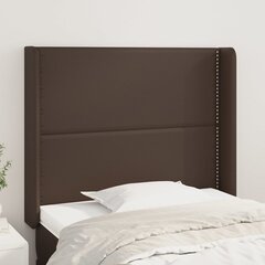 vidaXL voodipeats servadega, pruun, 103x16x118/128 cm, kunstnahk hind ja info | Voodid | kaup24.ee