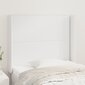 vidaXL voodipeats servadega, valge, 103x16x118/128 cm, kunstnahk hind ja info | Voodid | kaup24.ee