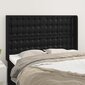 vidaXL voodipeats servadega, must, 147x16x118/128 cm, kunstnahk hind ja info | Voodid | kaup24.ee