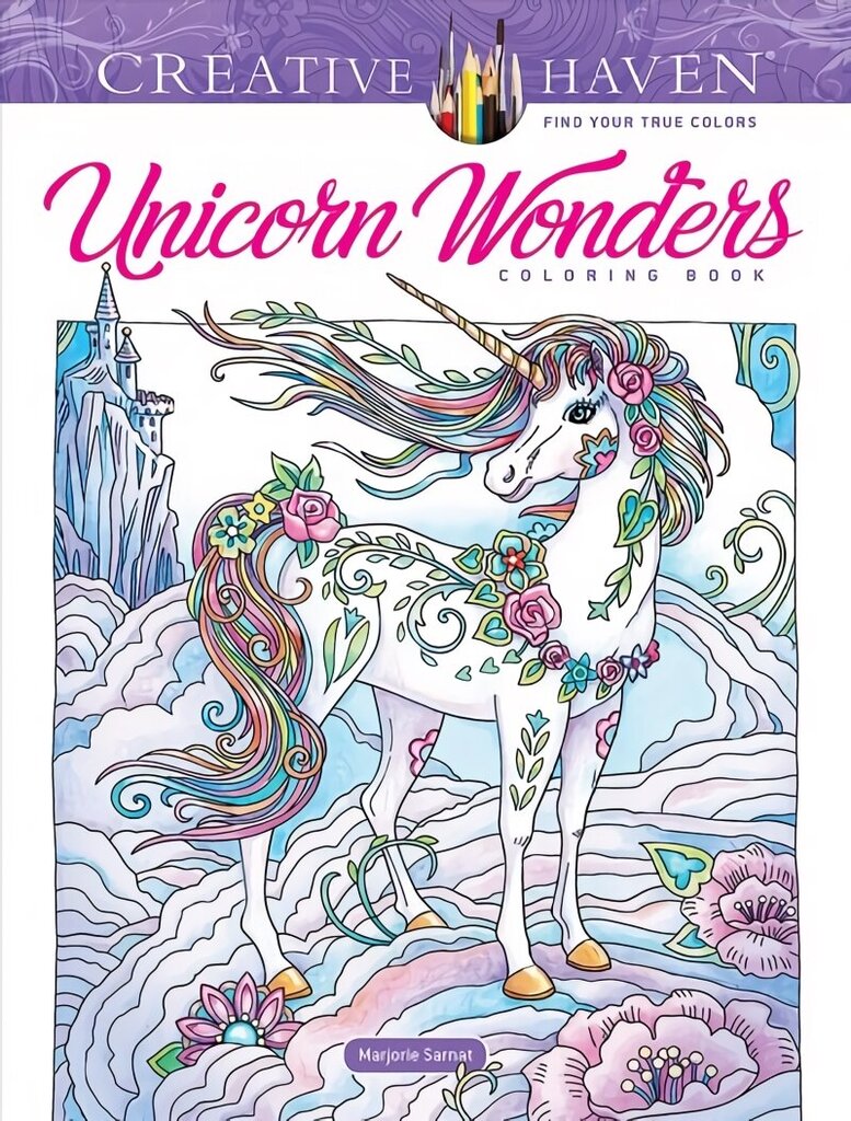 Creative Haven Unicorn Wonders Coloring Book hind ja info | Väikelaste raamatud | kaup24.ee