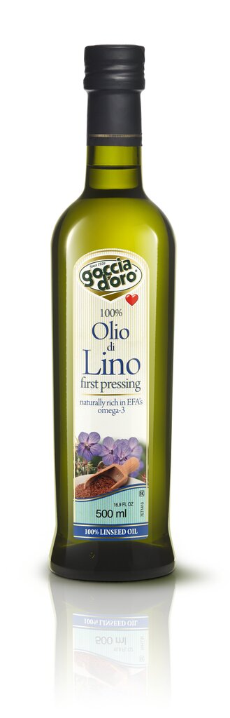 Linaseemneõli Goccia D'Oro, 500 ml, klaasis hind ja info | Õli, äädikas | kaup24.ee