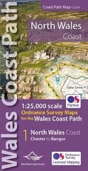 North Wales Coast Path Map: 1:25,000 scale Ordnance Survey mapping for the Wales Coast Path цена и информация | Путеводители, путешествия | kaup24.ee