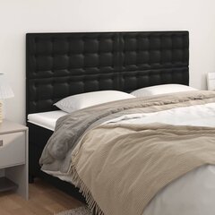 vidaXL voodipeatsid 4 tk, must, 100x5x78/88 cm, kunstnahk hind ja info | Voodid | kaup24.ee