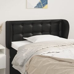 vidaXL voodipeats servadega, must, 93x23x78/88 cm, kunstnahk hind ja info | Voodid | kaup24.ee