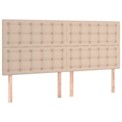 vidaXL voodipeatsid 4 tk, cappuccino, 100x5x78/88 cm, kunstnahk цена и информация | Кровати | kaup24.ee