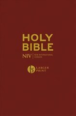 NIV Larger Print Burgundy Hardback Bible Large type edition цена и информация | Духовная литература | kaup24.ee