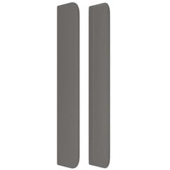 vidaXL voodipeats servadega, hall, 103x16x118/128 cm, kunstnahk цена и информация | Кровати | kaup24.ee