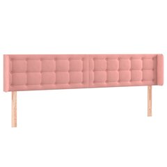 vidaXL voodipeats servadega, roosa, 163x16x78/88 cm, samet hind ja info | Voodid | kaup24.ee