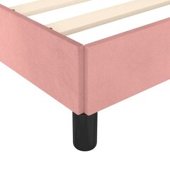 vidaXL voodiraam peatsiga, roosa, 90x200 cm, samet цена и информация | Кровати | kaup24.ee