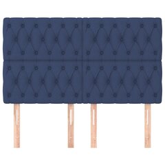 vidaXL voodipeatsid 4 tk, sinine, 72x7x78/88 cm, kangas hind ja info | Voodid | kaup24.ee