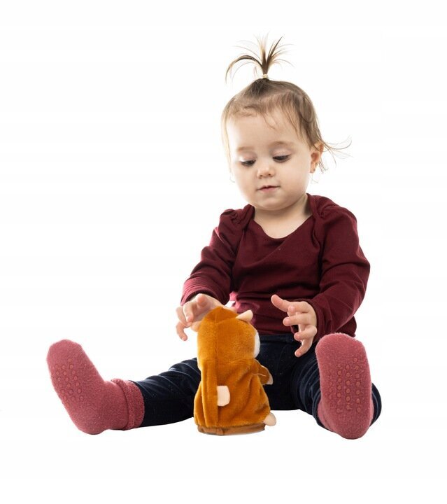 Interaktiivne plüüsis mänguasi Kruzzel Hamster pruun 16cm цена и информация | Pehmed mänguasjad | kaup24.ee