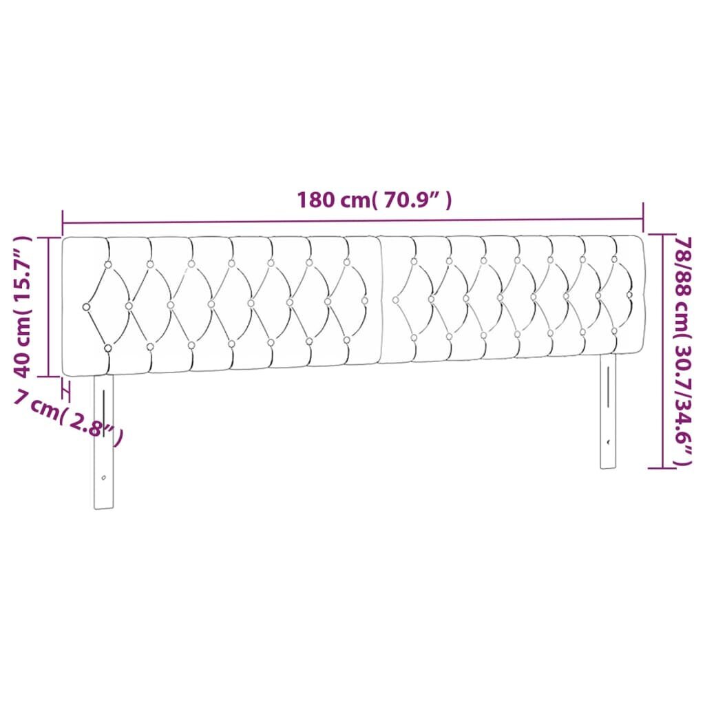 vidaXL voodipeatsid 2 tk, tumepruun, 90x7x78/88 cm, kangas цена и информация | Voodid | kaup24.ee