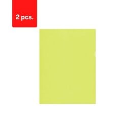 Dokumendikohver L-vorm A4, 115 mikronit., (pakis - 50 tk.), kollane pakk 2 tk hind ja info | Kirjatarbed | kaup24.ee