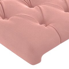 vidaXL voodipeats servadega, roosa, 83x16x78/88 cm, samet цена и информация | Кровати | kaup24.ee