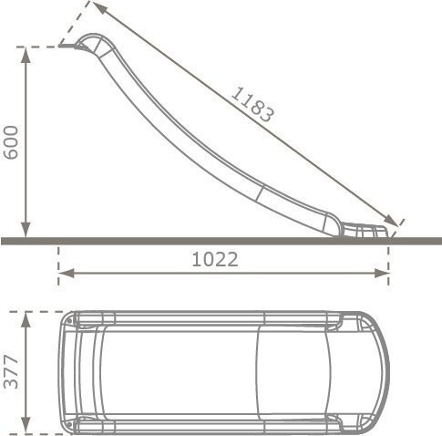 Liumägi 4IQ 118cm, punane цена и информация | Liumäed, Pikleri kolmnurgad | kaup24.ee