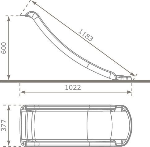 Liumägi 4IQ 118cm, sinine цена и информация | Liumäed, Pikleri kolmnurgad | kaup24.ee