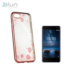 Blun Diamond silkoonist tagus telefonile Nokia 8, roosa hind ja info | Telefoni kaaned, ümbrised | kaup24.ee