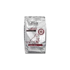 Platinum Adult Lamb+Rice kuivtoit lambaliha ja riisiga täiskasvanud koertele / 5kg цена и информация | Сухой корм для собак | kaup24.ee