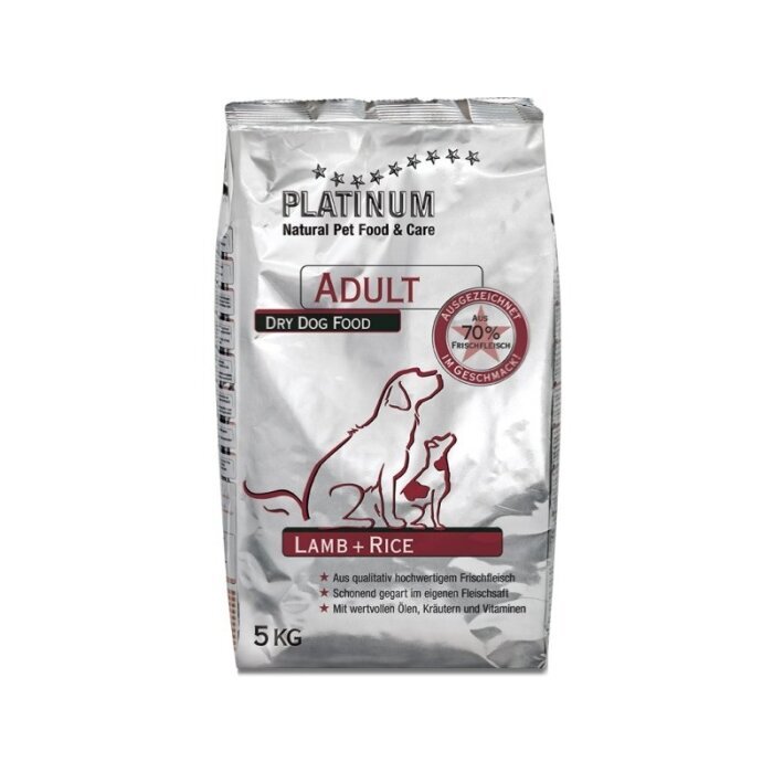 Platinum Natural kuivtoit täiskasvanud koertele / lambaliha ja riisiga / 1,5kg hind ja info | Kuivtoit koertele | kaup24.ee