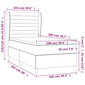 vidaXL kontinentaalvoodi madratsiga, roosa, 100x200 cm, samet цена и информация | Voodid | kaup24.ee