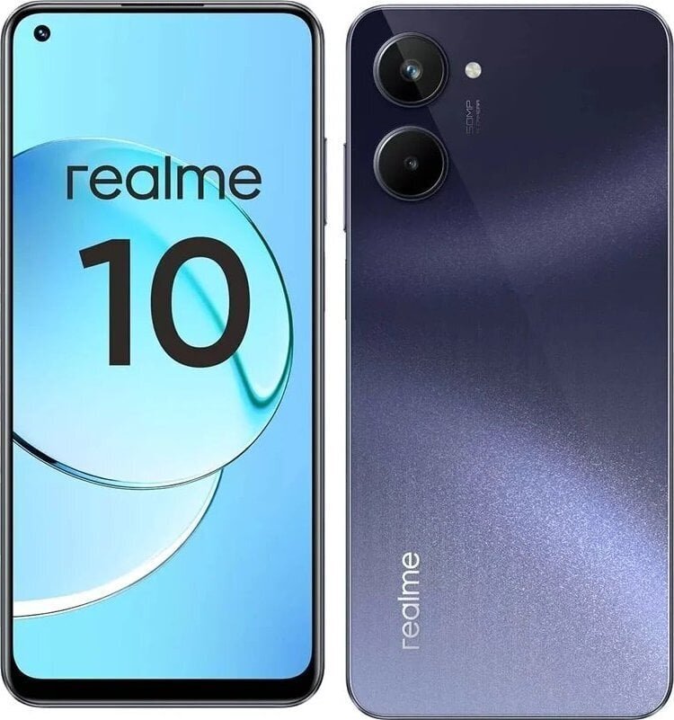 Realme 10 8/128GB Dual SIM Rush Black цена и информация | Telefonid | kaup24.ee