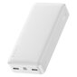 Baseus Bipow 20000mAh 15W white (Overseas Edition) + USB-A - Micro USB 0.25m white (PPBD050102) hind ja info | Akupangad | kaup24.ee