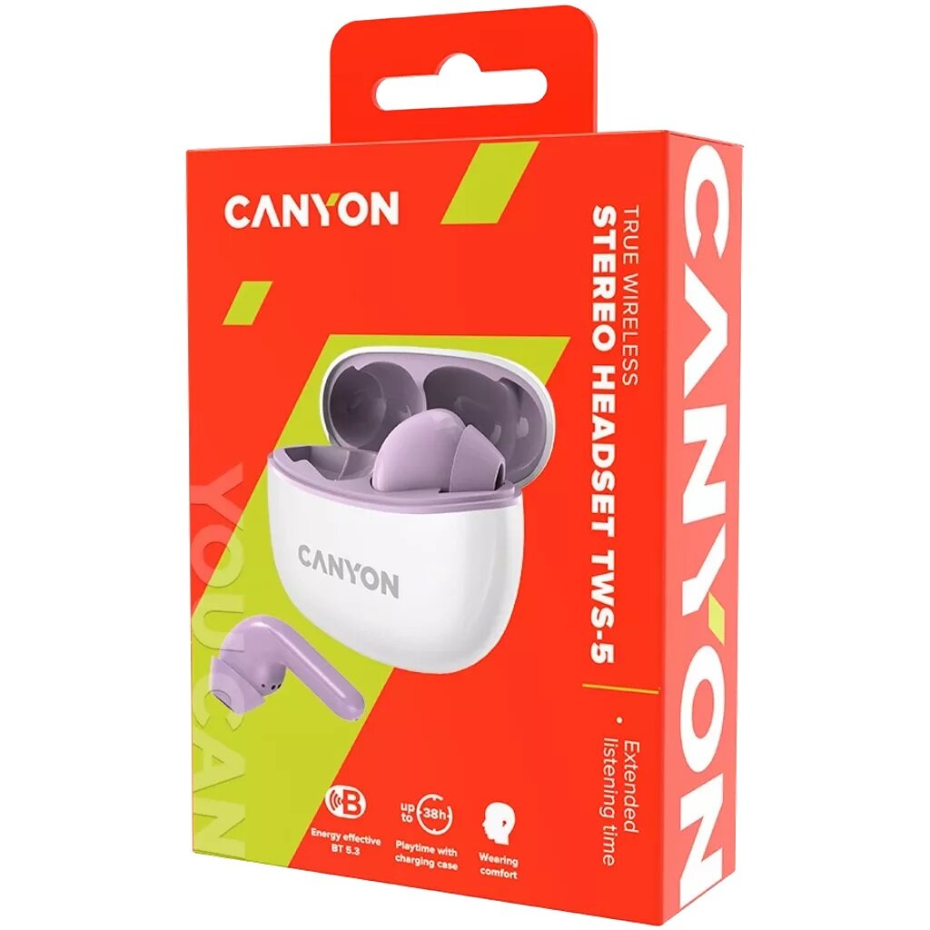 Canyon TWS-5 Lilac CNS-TWS5PU hind ja info | Kõrvaklapid | kaup24.ee