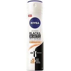 Nivea Black & White Invisible Ultimate Impact - Antiperspirant spray 150ml hind ja info | Deodorandid | kaup24.ee