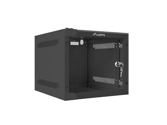 LANBERG 10" WALL-MOUNTED RACK CABINET 4U (280X310, BLACK) hind ja info | Komponentide tarvikud | kaup24.ee