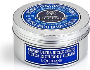 L´occitane Shea Butter Ultra Rich Body Cream - Tělový krém s bambuckým máslem 200 ml 0ml hind ja info | Kehakreemid, losjoonid | kaup24.ee