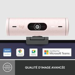 Veebikaamera LOGITECH Brio 500, Rose цена и информация | Компьютерные (Веб) камеры | kaup24.ee