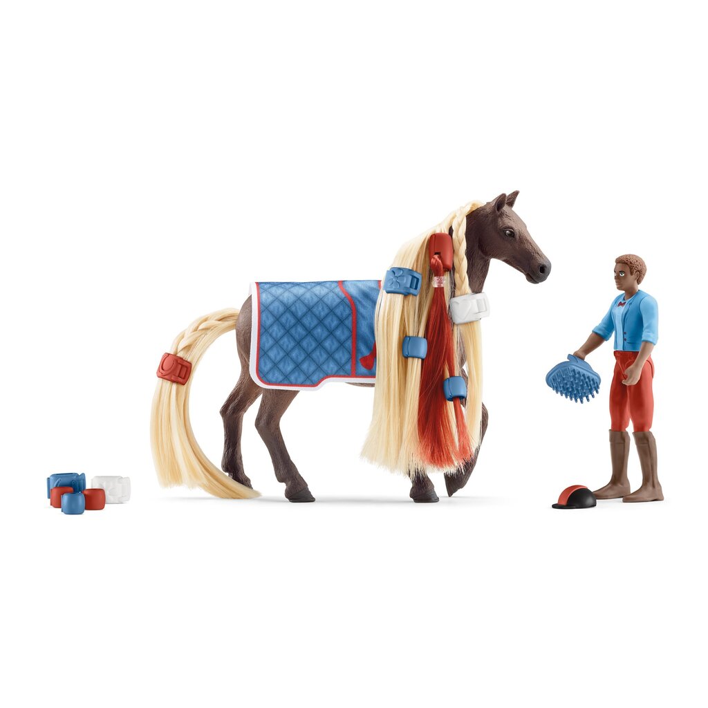 Schleich - Horse Club Beauty Leo And Rocky Starter Set hind ja info | Tüdrukute mänguasjad | kaup24.ee