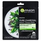 Niisutav ja puhastav näomask Garnier Skin Naturals Pure Charcoal Black Tissue Mask 28 g цена и информация | Näomaskid, silmamaskid | kaup24.ee