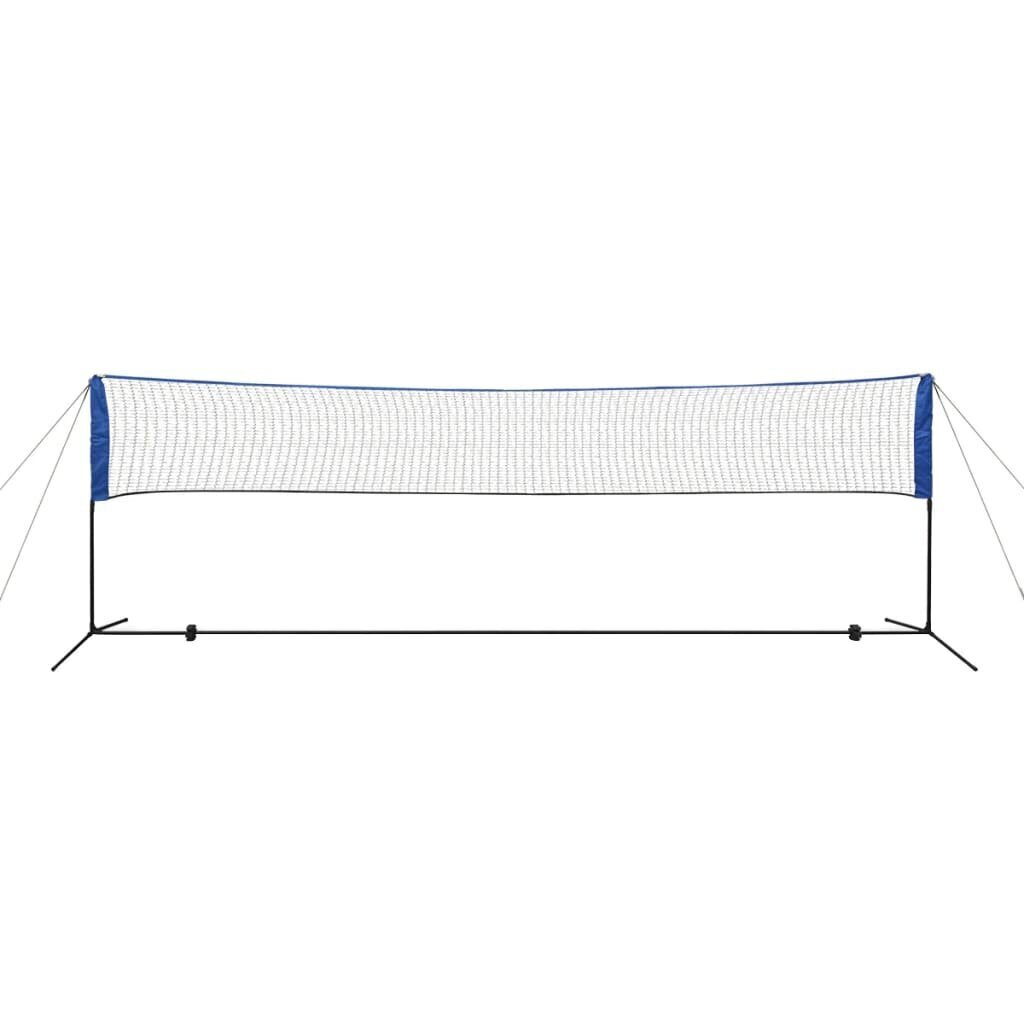 vidaXL sulgpallivõrk sulgpallidega 500 x 155 cm цена и информация | Sulgpall | kaup24.ee