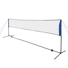 vidaXL sulgpallivõrk sulgpallidega 500 x 155 cm цена и информация | Бадминтон | kaup24.ee