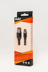 Kaabel Bullet micro USB 2.0, 1 m hind ja info | Mobiiltelefonide kaablid | kaup24.ee