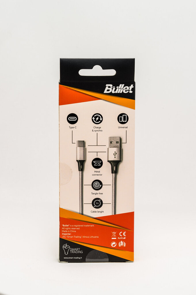 USB-kaabel Bullet Type-C, 1 m hind ja info | Mobiiltelefonide kaablid | kaup24.ee