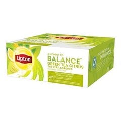 Roheline tee Lipton tsitruse maitsega, 100 tk. цена и информация | Чай | kaup24.ee